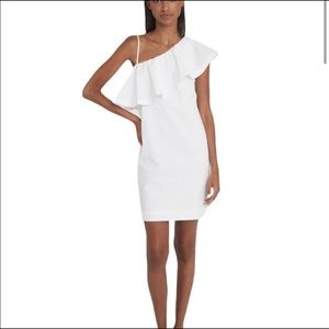 Cuyana One Shoulder Seersucker Dress